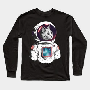Cat Astronaut Long Sleeve T-Shirt